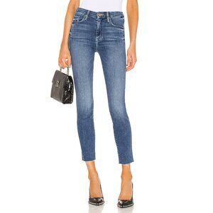 Mother The Looker Ankle Fray in Groovin' Medium Wash Skinny Jeans Size 25